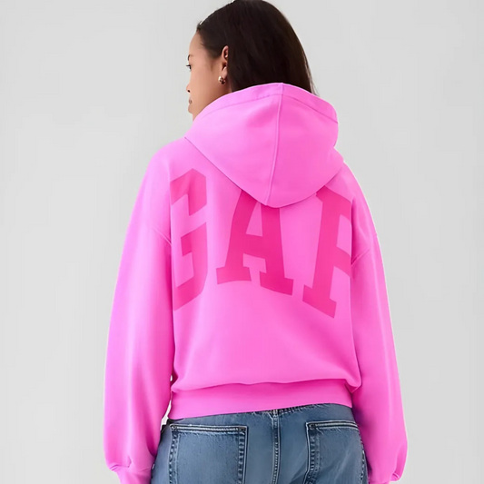 VintageSoft® Crop Logo Hoodie