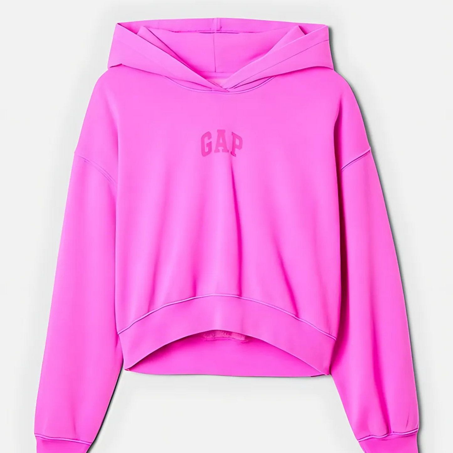 VintageSoft® Crop Logo Hoodie