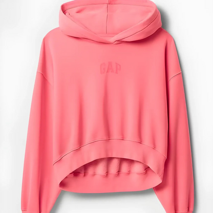 VintageSoft® Crop Logo Hoodie