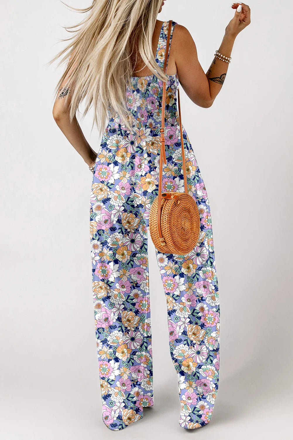 BloomDrape™ - Floral Wide Leg Jumpsuit