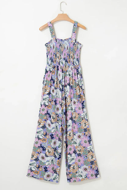 BloomDrape™ - Floral Wide Leg Jumpsuit