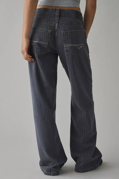 CityStitch® Pinstripe Low Rise Jeans
