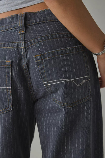 CityStitch® Pinstripe Low Rise Jeans
