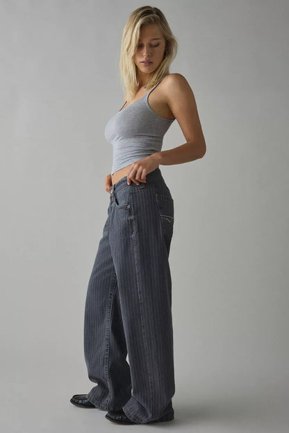 CityStitch® Pinstripe Low Rise Jeans