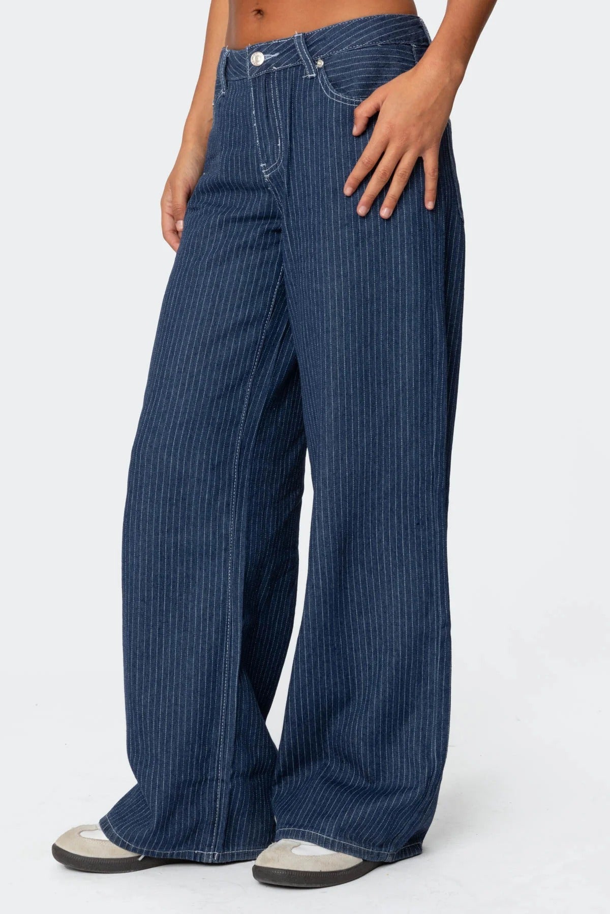 CityStitch® Pinstripe Low Rise Jeans