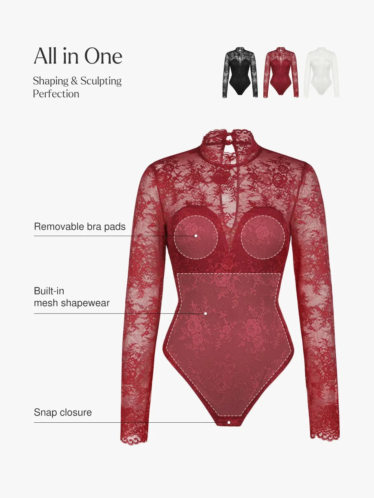 LaceSculpt™ All-In-One Lace Bodysuit