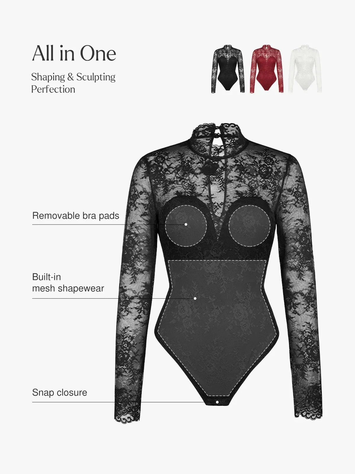 LaceSculpt™ All-In-One Lace Bodysuit